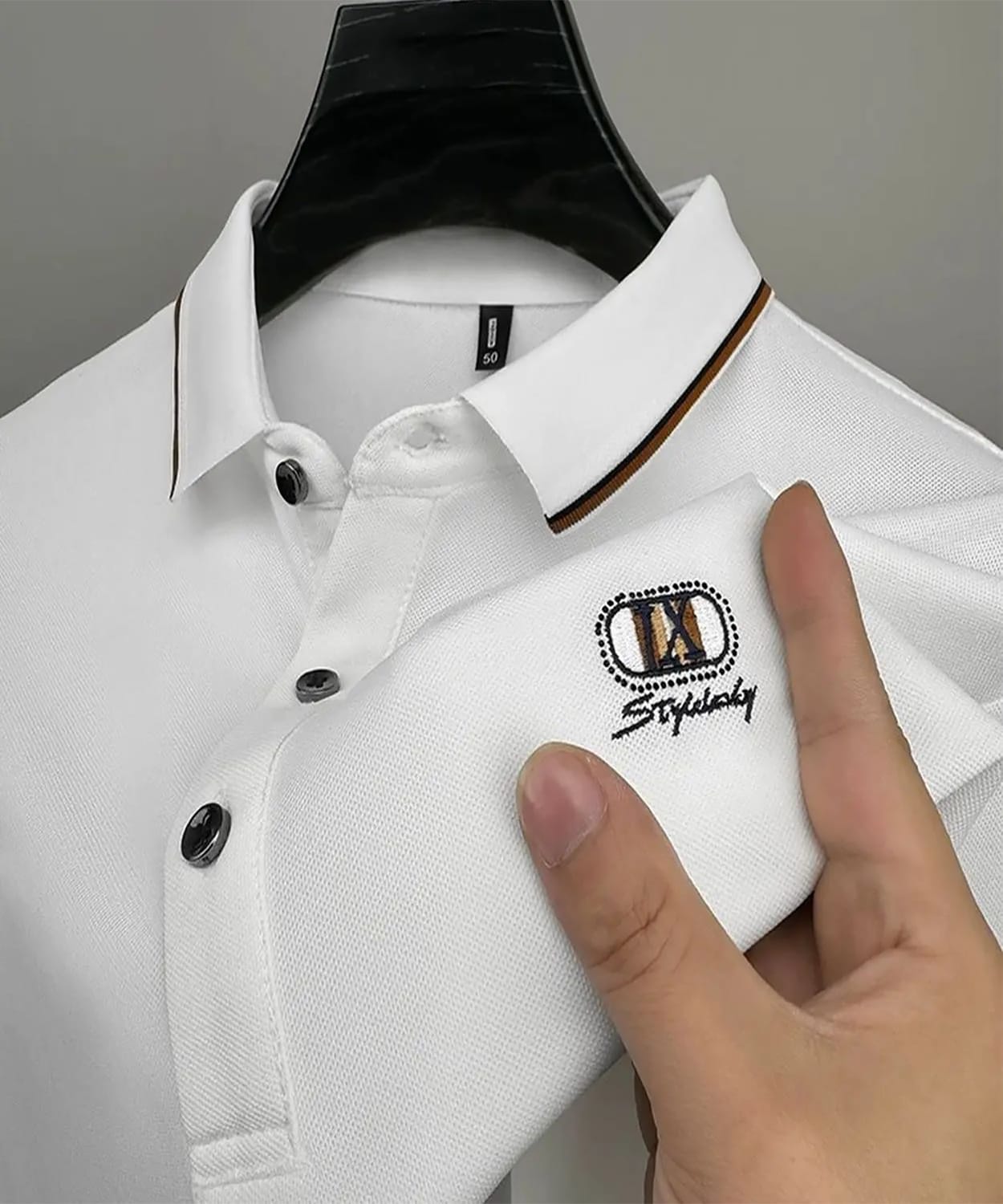 Super Premium PK Cotton Polo Shirt [IX-White Color]