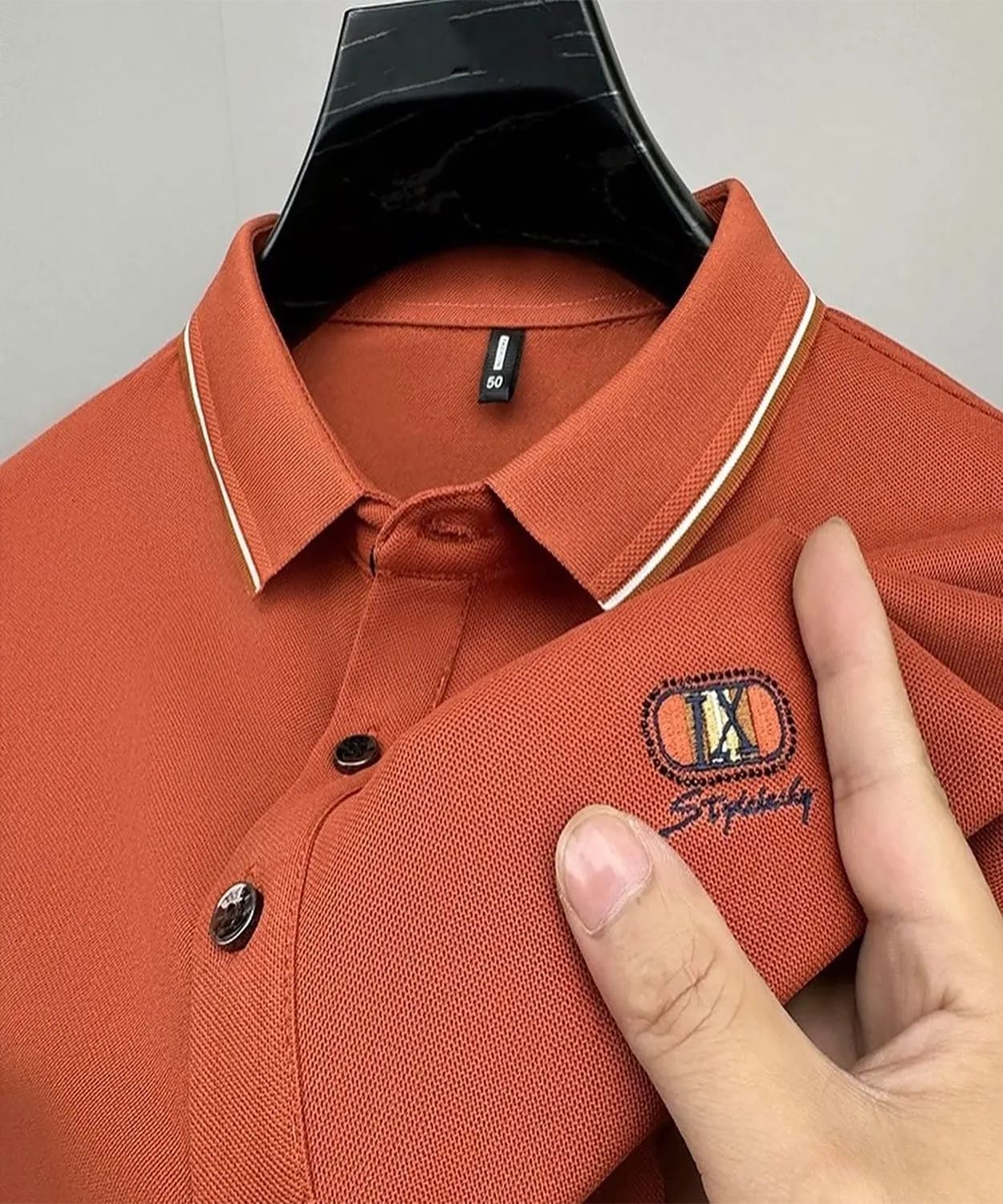 Super Premium PK Cotton Polo Shirt [IX-Orange Color]