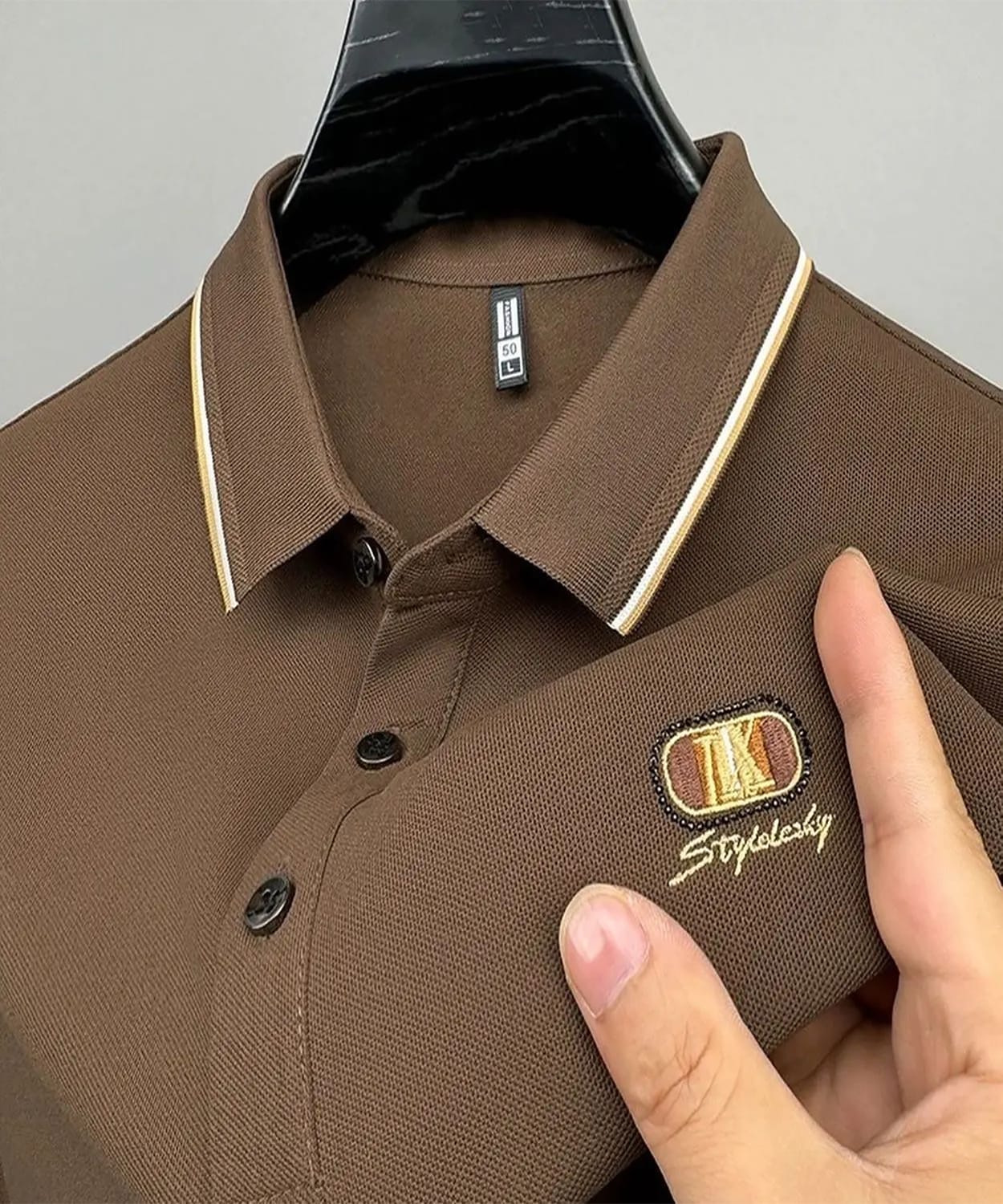 Super Premium PK Cotton Polo Shirt [IX-Brown Color]